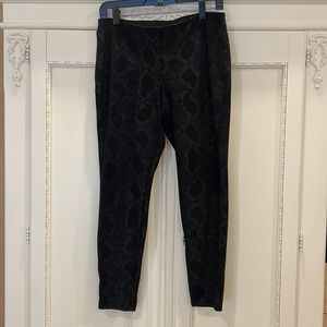 INC Metallic Monochromatic Snake Print Pants